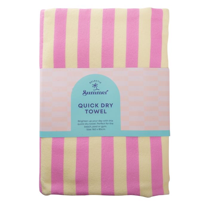 ECLECTIC SUMMER - QUICK DRY TOWEL - YELLOW/PINK