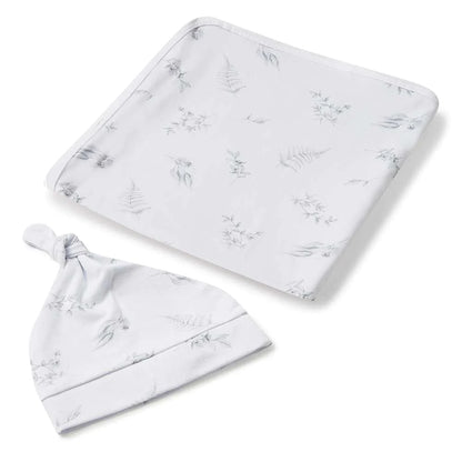 SNUGGLE HUNNY STRETCH COTTON BABY WRAP SET - SILVER GUM