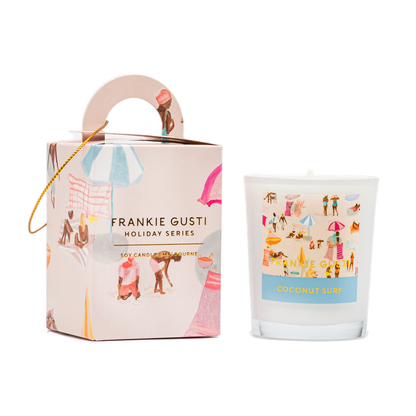 FRANKIE GUSTI HOLIDAY SERIES MINI CANDLE ORNAMENT - COCONUT SURF