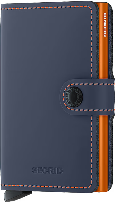 SECRID MINIWALLET - MATTE NIGHTBLUE & ORANGE