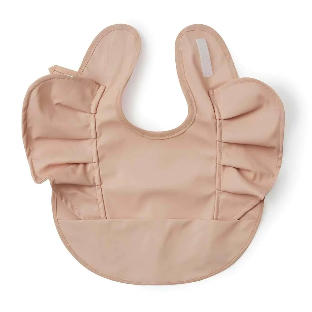 SNUGGLE HUNNY - WATERPROOF SNUGGLE BIB - NUDE FRILL