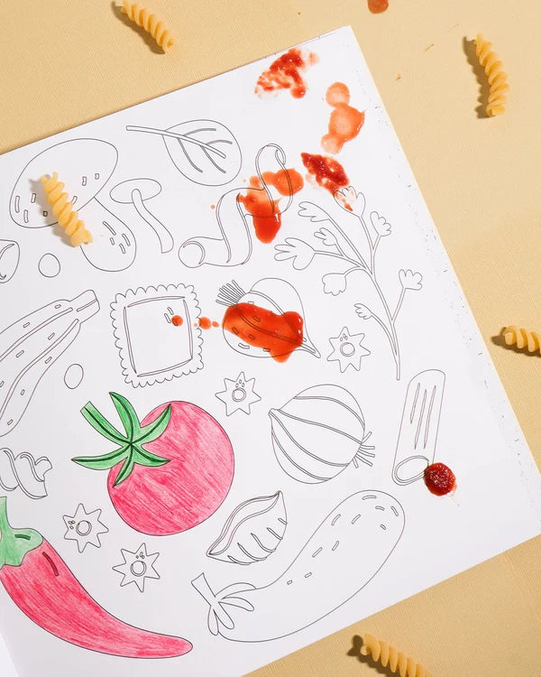JOURNEY OF SOMETHING - PASTA LOVERS COLOURING BOOK