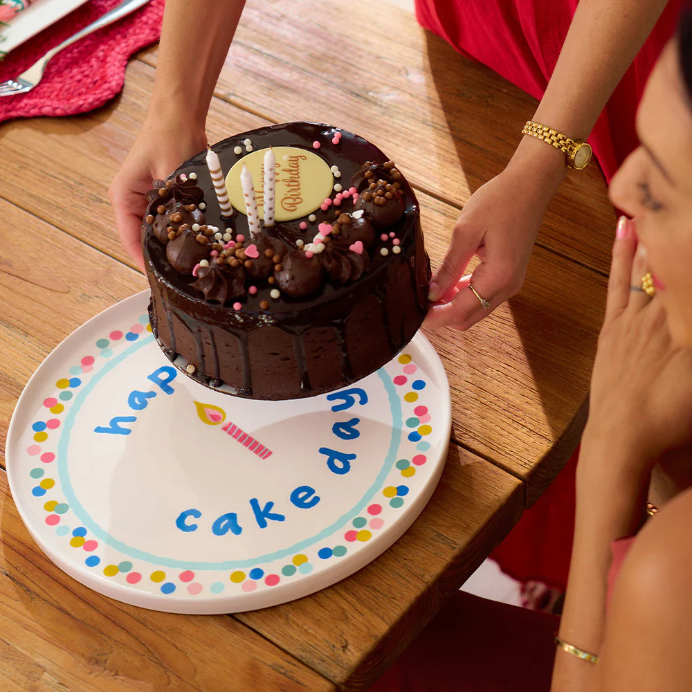 ANNABEL TRENDS - CERAMIC CAKE PLATE - HAPPY CAKE DAY