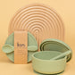 KIIN. SILICONE SUCTION BOWL WITH LID - SAGE