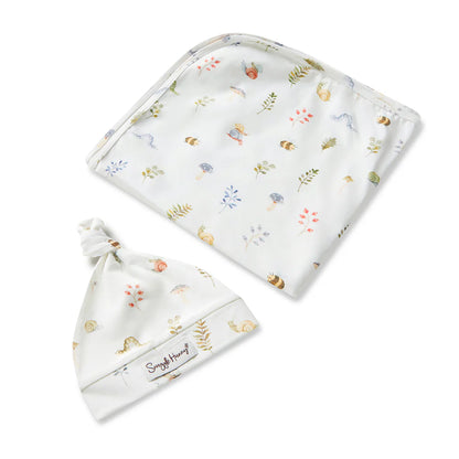 SNUGGLE HUNNY STRETCH COTTON BABY WRAP SET - GARDEN FRIENDS