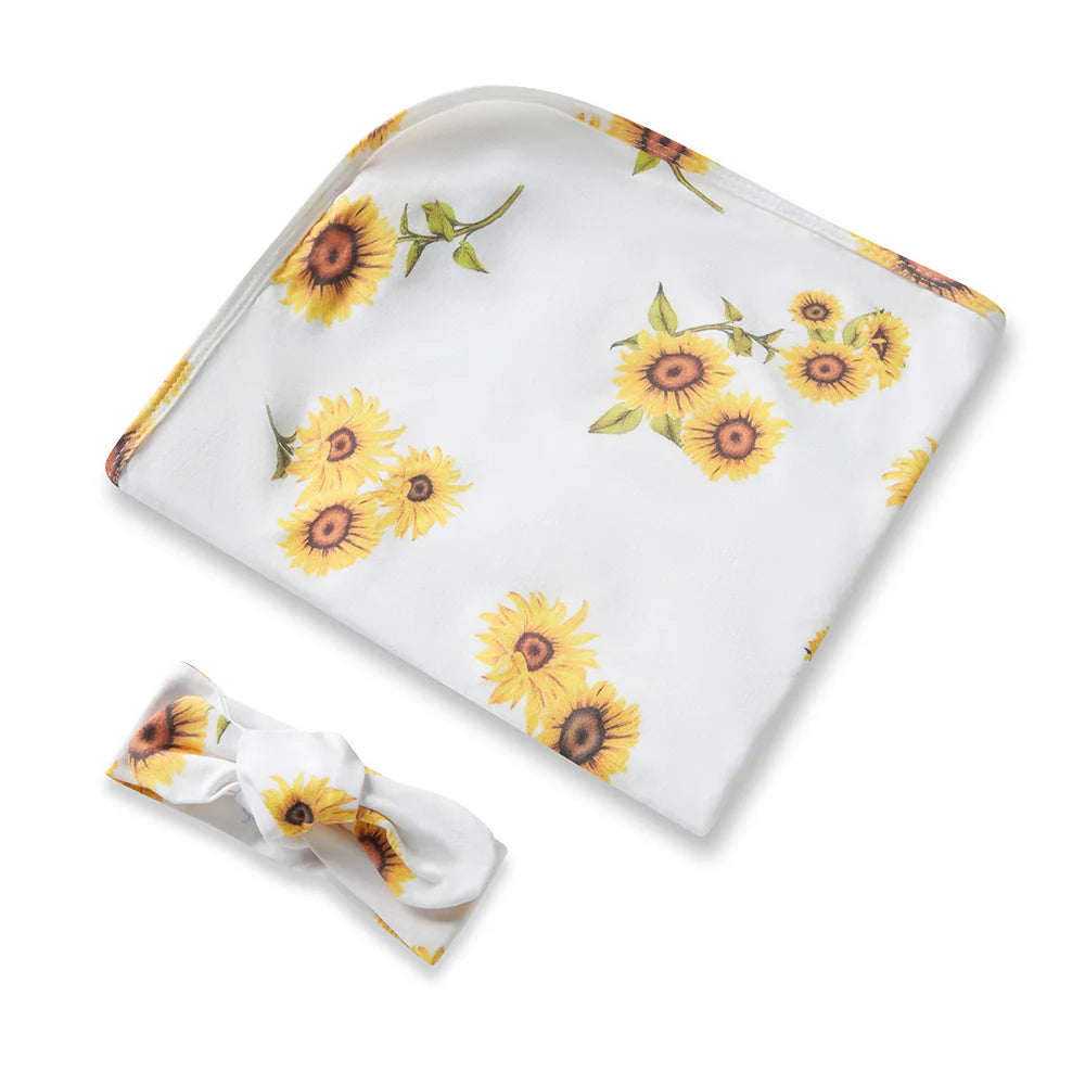 SNUGGLE HUNNY STRETCH COTTON BABY WRAP SET - SUNFLOWER