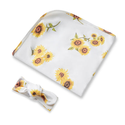 SNUGGLE HUNNY STRETCH COTTON BABY WRAP SET - SUNFLOWER