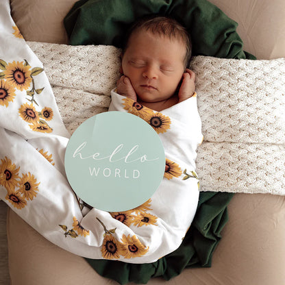 SNUGGLE HUNNY STRETCH COTTON BABY WRAP SET - SUNFLOWER