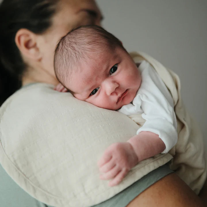 MUSHIE - BURP CLOTH - NATURAL/FOG