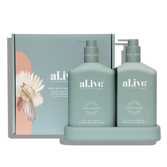 AL.IVE WASH & LOTION DUO - KAFFIR LIME & GREEN TEA