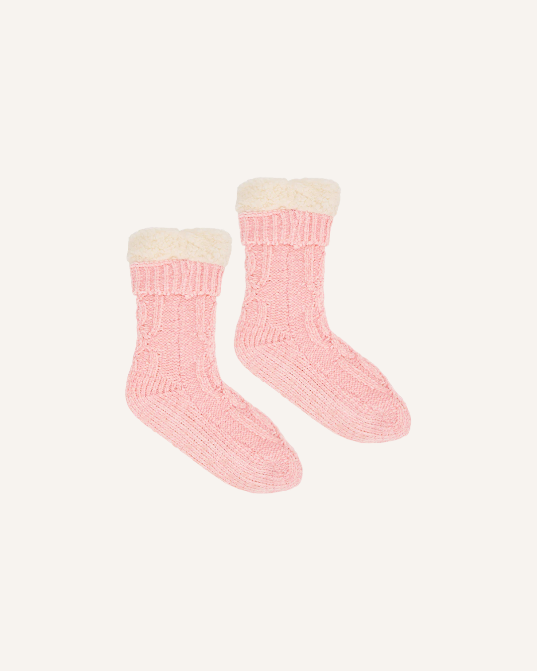 ANNABEL TRENDS - CHENILLE LOUNGE SOCKS - LIGHT PINK