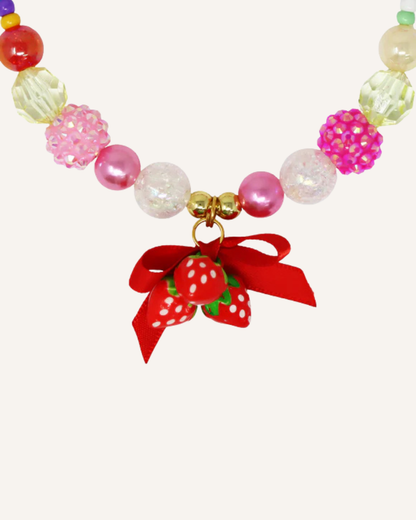 PINK POPPY - NECKLACE & BRACELET SET - SWEET BERRY
