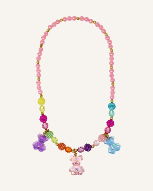PINK POPPY - NECKLACE - JELLY BEAR