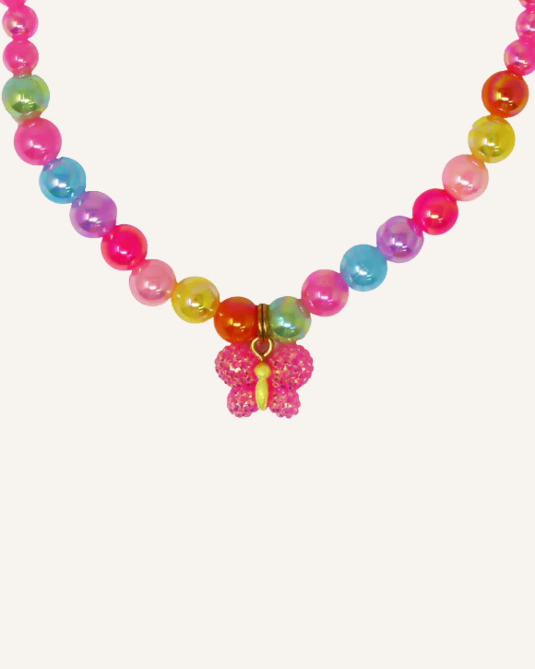PINK POPPY - NECKLACE & BRACELET SET - SPARKLE BUTTERFLY
