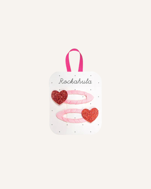 ROCKAHULA - LOVE HEART GLITTER CLIPS