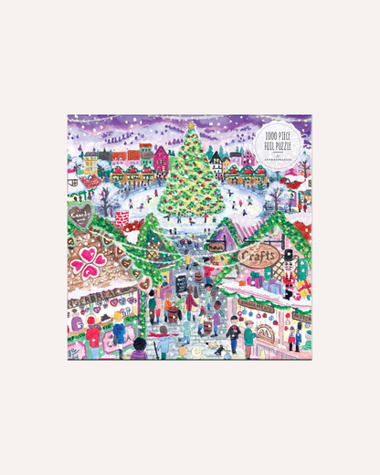 GALISON - 1000P FOIL PUZZLE - HOLIDAY VILLAGE MARKET