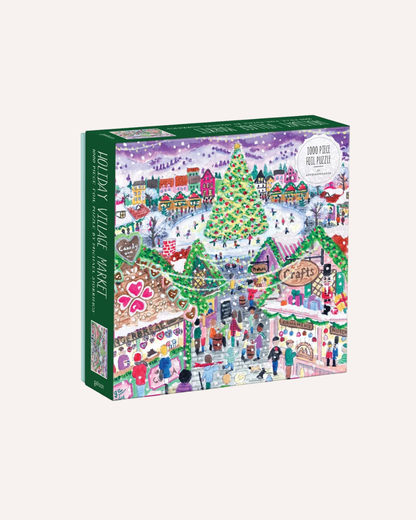 GALISON - 1000P FOIL PUZZLE - HOLIDAY VILLAGE MARKET
