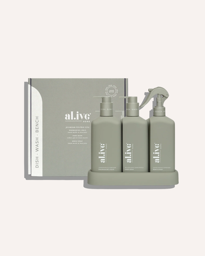 AL.IVE KITCHEN TRIO - LEMON MYRTLE & HONEYDEW - OLIVE