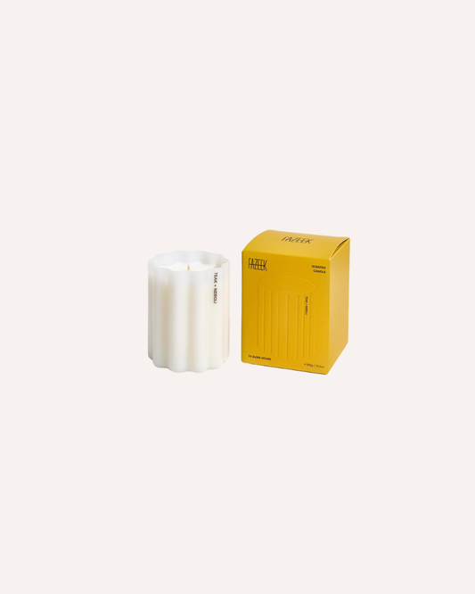 FAZEEK - WAVE CANDLE - TEAK + NEROLI