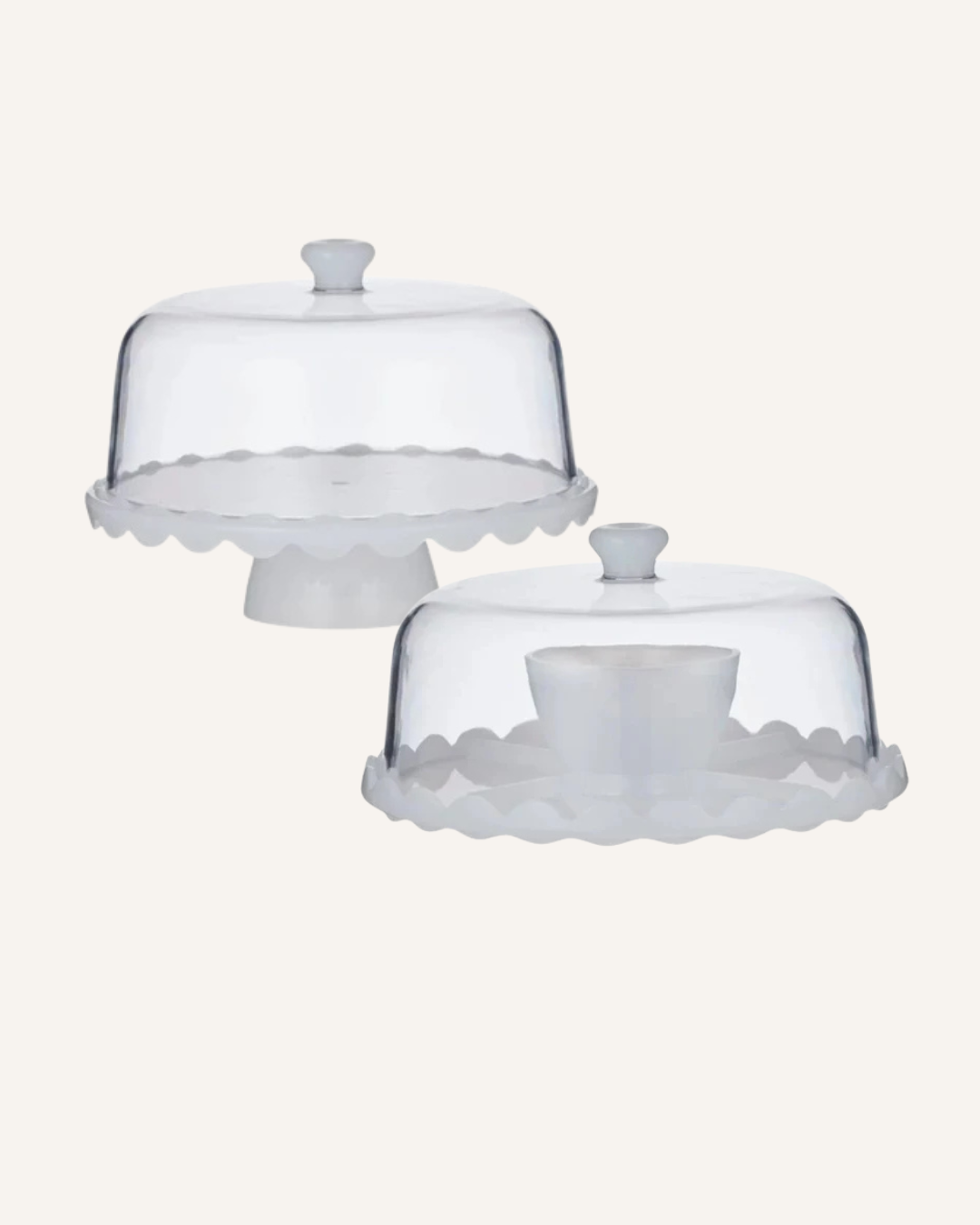 ASSEMBLE - CIBO ACRYLIC 2 IN 1 SERVING TRAY WITH DOME
