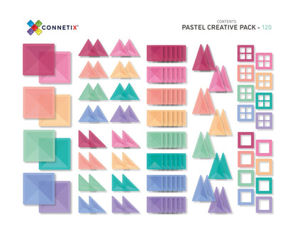 CONNETIX TILES - PASTEL CREATIVE PACK (120 pieces)