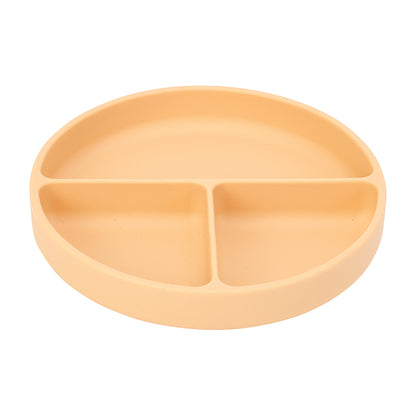 SILICONE SUCTION DIVIDED PLATES - ASSORTED COLOURS