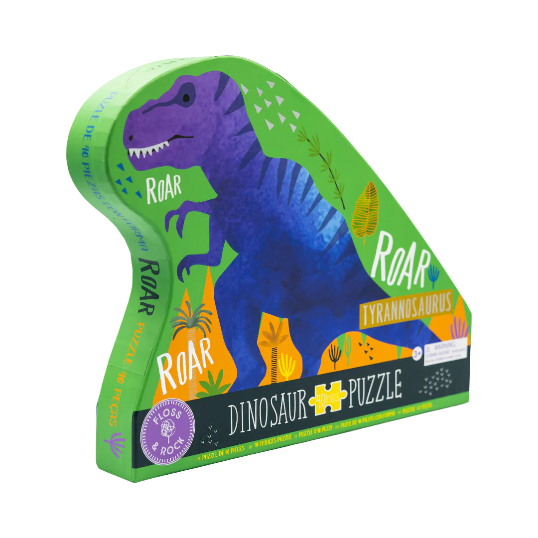 FLOSS & ROCK 40 PIECE PUZZLE - DINOSAUR