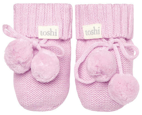 TOSHI ORGANIC BABY BOOTIES - LAVENDER