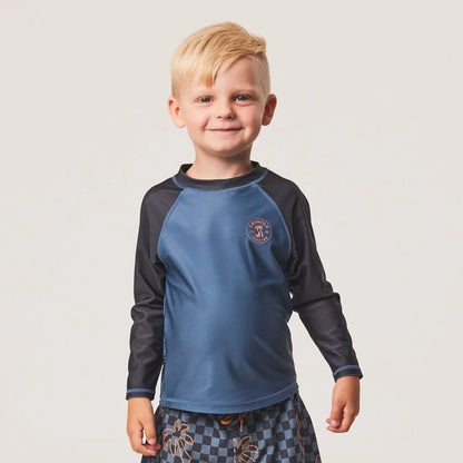 CRYWOLF BOYS RASH VEST - OCEAN