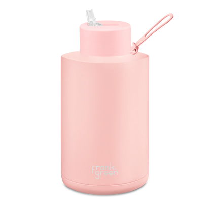 FRANK GREEN 2L CERAMIC DRINK BOTTLE WITH STRAW - BLUSHED