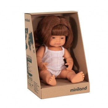 MINILAND DOLL - ANATOMICALLY CORRECT BABY RED HEAD GIRL - 38cm