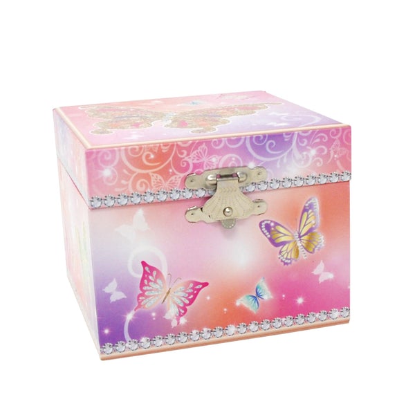 PINK POPPY - MUSICAL JEWELLERY BOX - BUTTERFLY SKIES SMALL