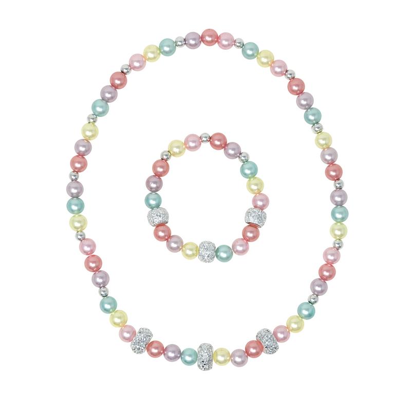 PINK POPPY - END OF THE RAINBOW PEARLESCENT NECKLACE AND BRACELET SET