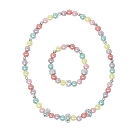 PINK POPPY - END OF THE RAINBOW PEARLESCENT NECKLACE AND BRACELET SET
