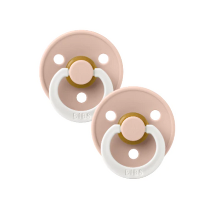BIBS DUMMIES - NIGHT GLOW - SIZE 1 - BLUSH