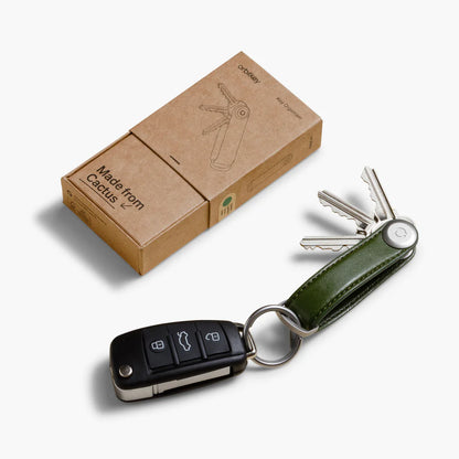 ORBITKEY - CACTUS LEATHER KEY ORGANISER - CACTUS GREEN