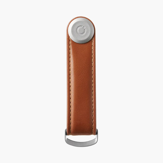 ORBITKEY - LEATHER KEY ORGANISER - COGNAC/TAN STITCH