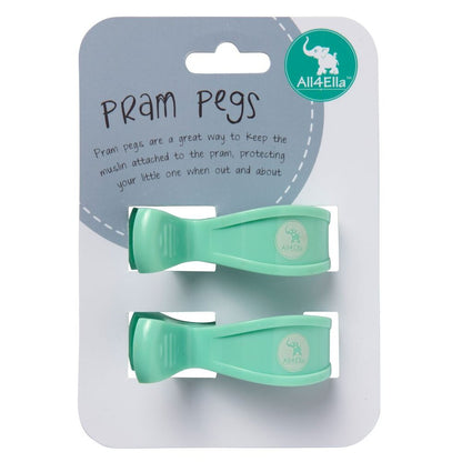 ALL 4 ELLA - PRAM PEGS - PASTEL MINT